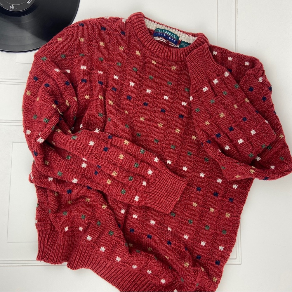 •Vintage• Oversized Textured Knit Sweater